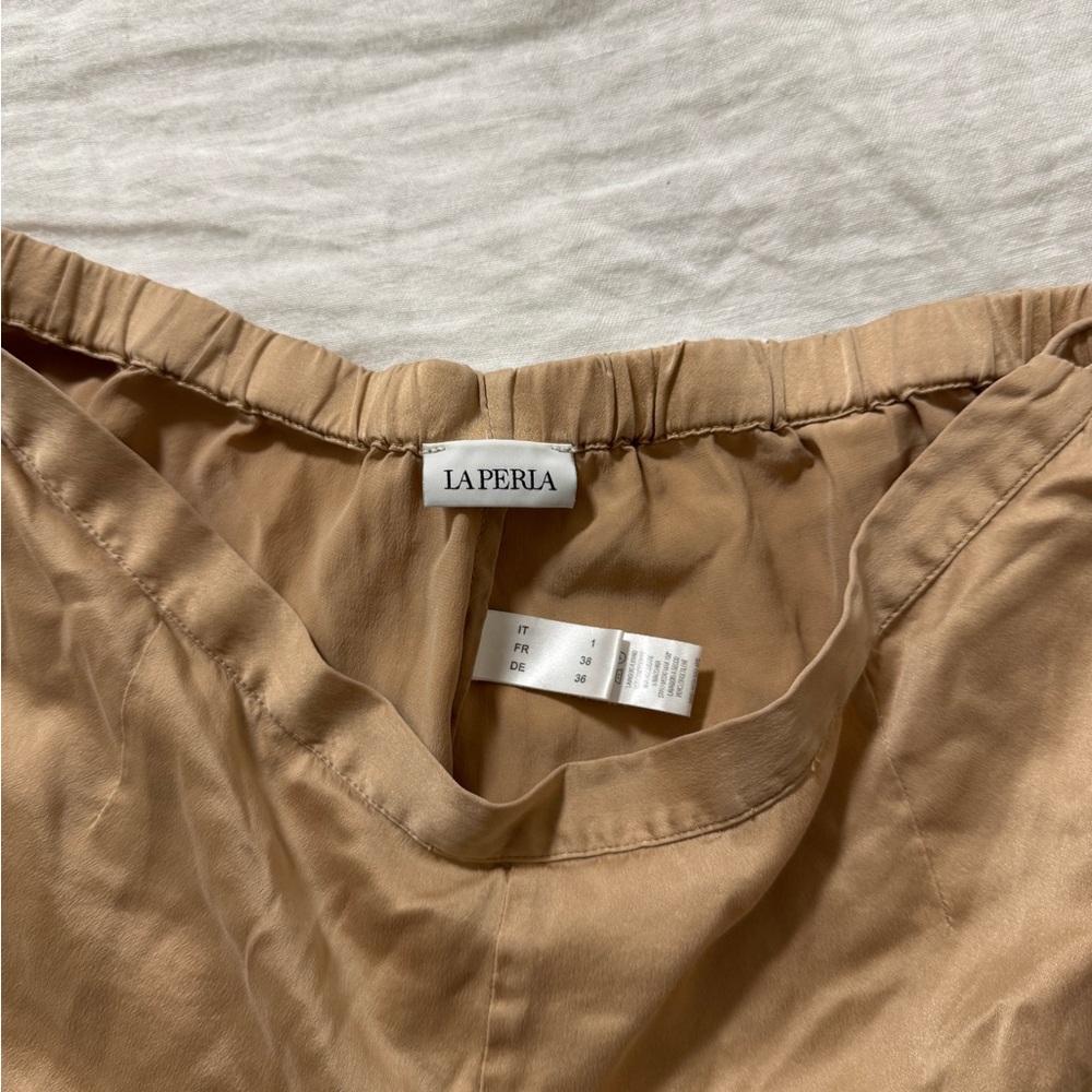 La Perla Beige Silk Shorts